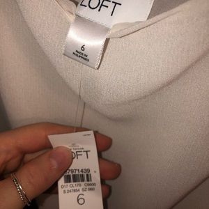 loft black and white dress